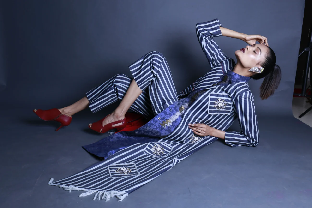 STRIPED DENIM JACKET - Image 2