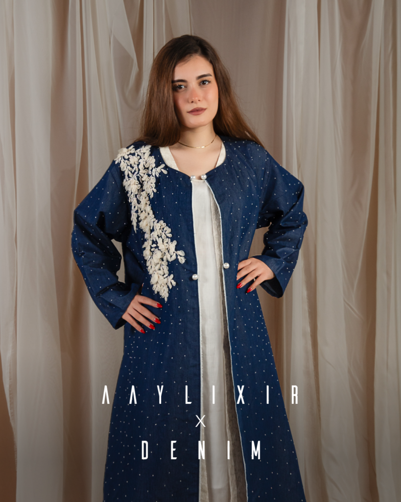 denim abaya designs